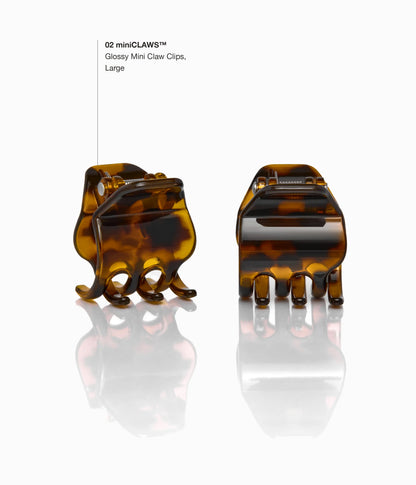 miniCLAWS™ Glossy Mini Claw Clips in Chocolate Tort,  6 Pcs