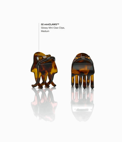 miniCLAWS™ Glossy Mini Claw Clips in Chocolate Tort,  6 Pcs