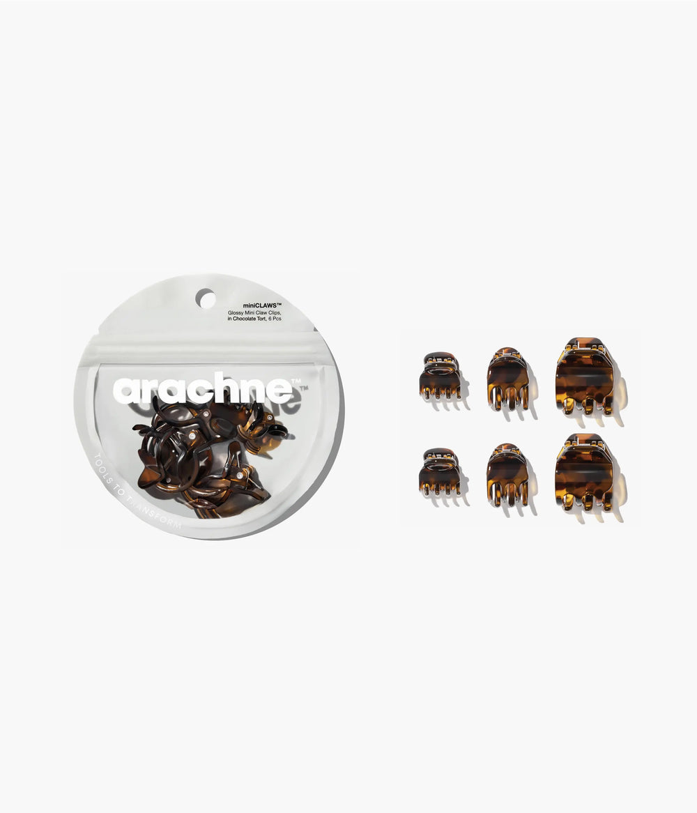 miniCLAWS™ Glossy Mini Claw Clips in Chocolate Tort,  6 Pcs