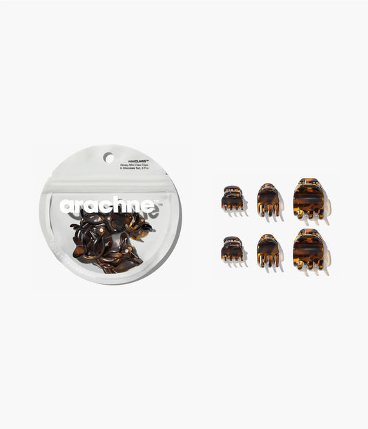 miniCLAWS™ Glossy Mini Claw Clips in Chocolate Tort,  6 Pcs