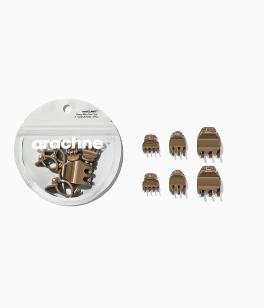 miniCLAWS™ Glossy Mini Claw Clips in Hazelnut Honey, 6 Pcs