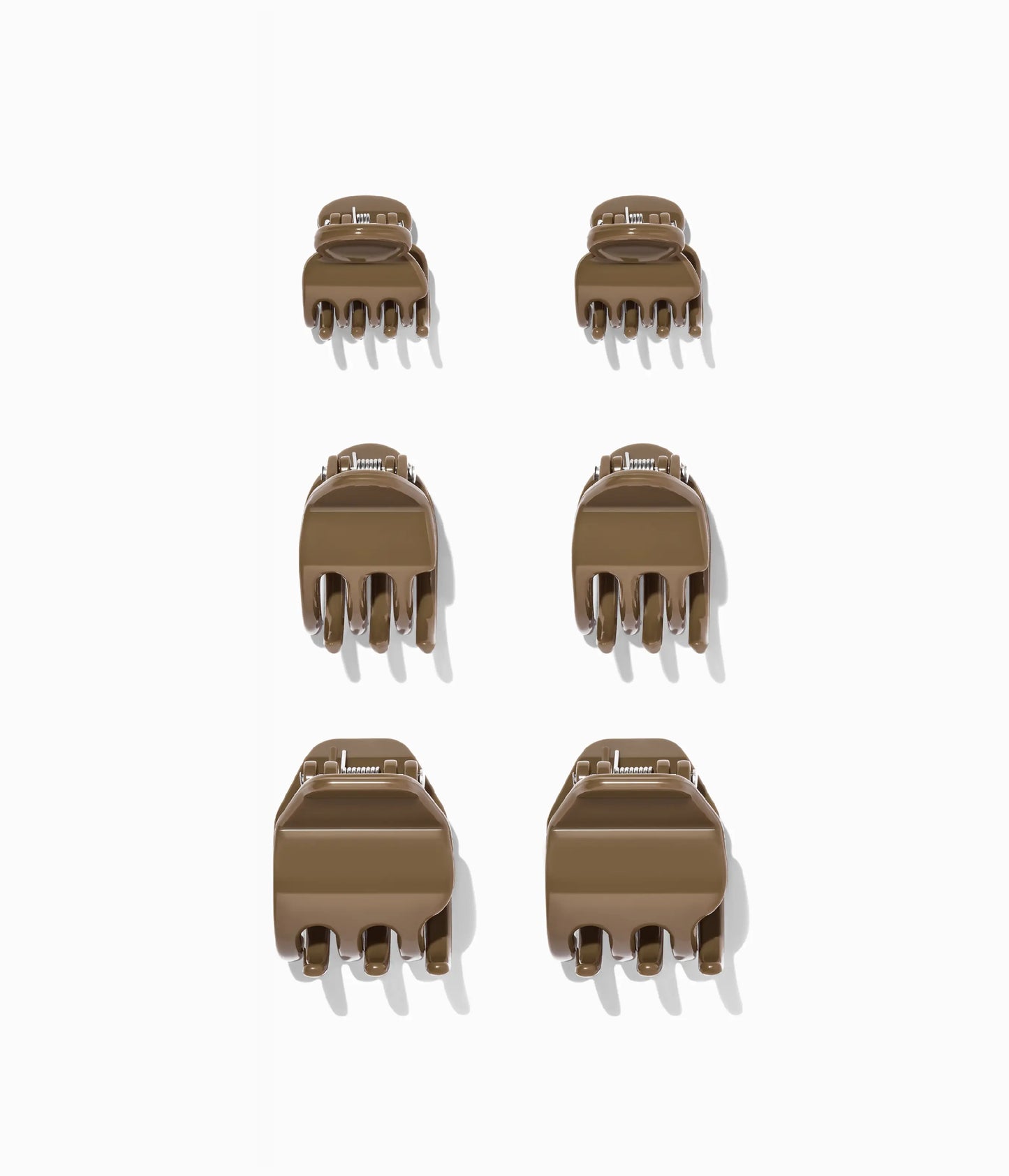 miniCLAWS™ Glossy Mini Claw Clips in Hazelnut Honey, 6 Pcs