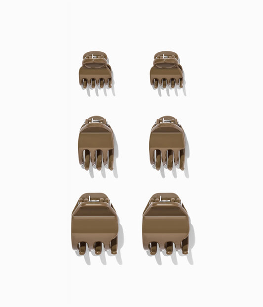 miniCLAWS™ Glossy Mini Claw Clips in Hazelnut Honey, 6 Pcs