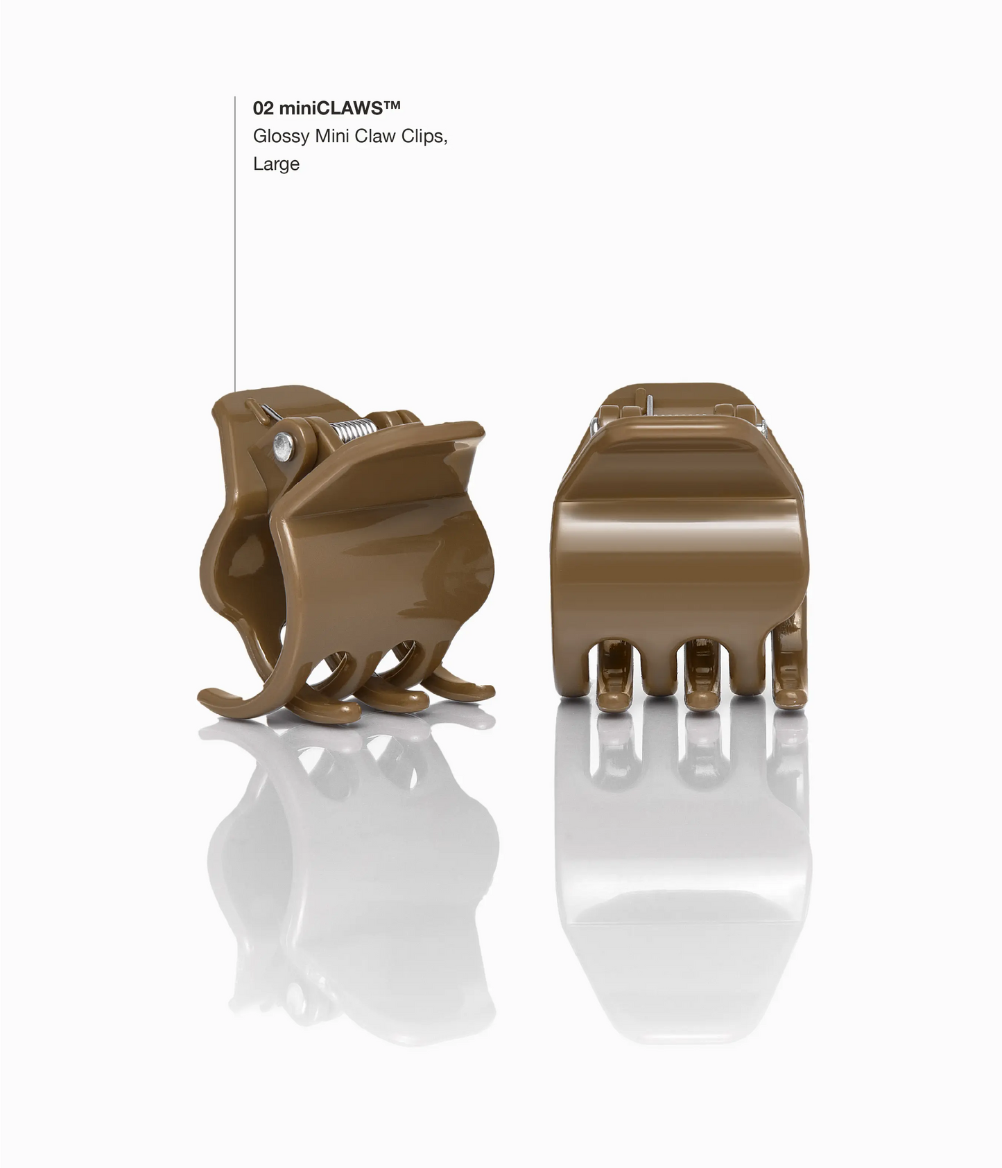 miniCLAWS™ Glossy Mini Claw Clips in Hazelnut Honey, 6 Pcs