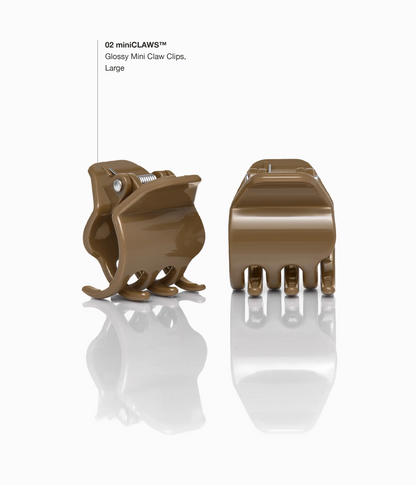 miniCLAWS™ Glossy Mini Claw Clips in Hazelnut Honey, 6 Pcs