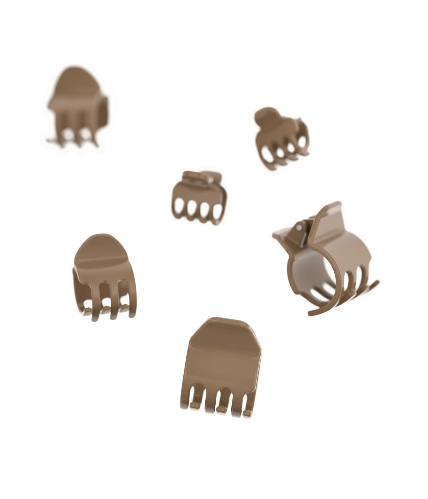 miniCLAWS™ Glossy Mini Claw Clips in Hazelnut Honey, 6 Pcs