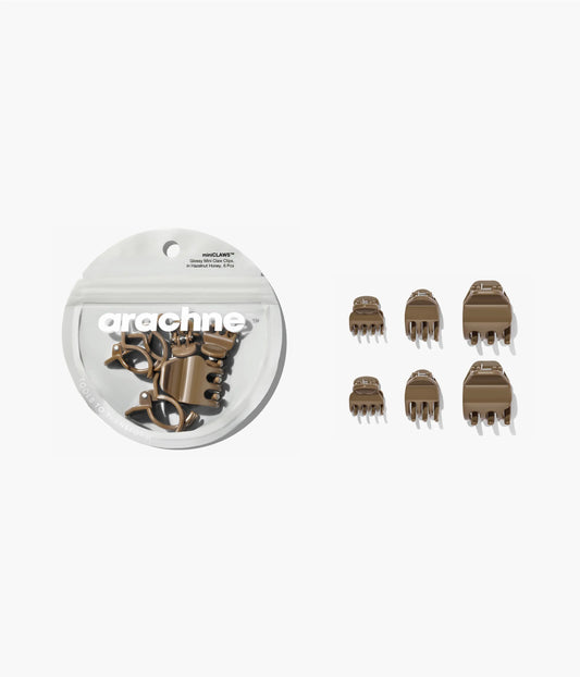 miniCLAWS™ Glossy Mini Claw Clips in Hazelnut Honey, 6 Pcs
