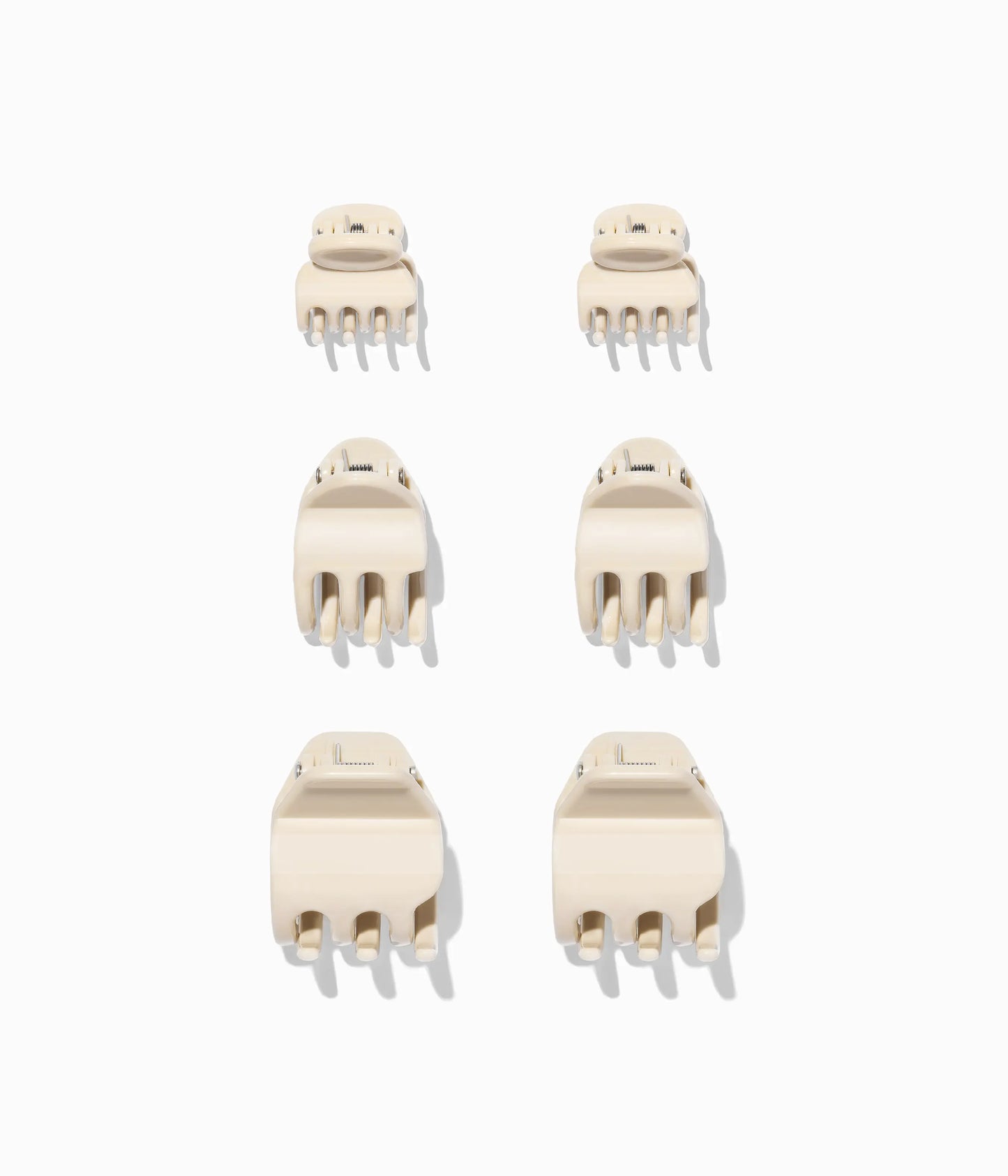 miniCLAWS™ Glossy Mini Claw Clips  in Vanilla Chai, 6 Pcs