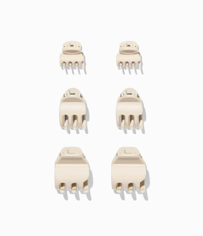 miniCLAWS™ Glossy Mini Claw Clips  in Vanilla Chai, 6 Pcs