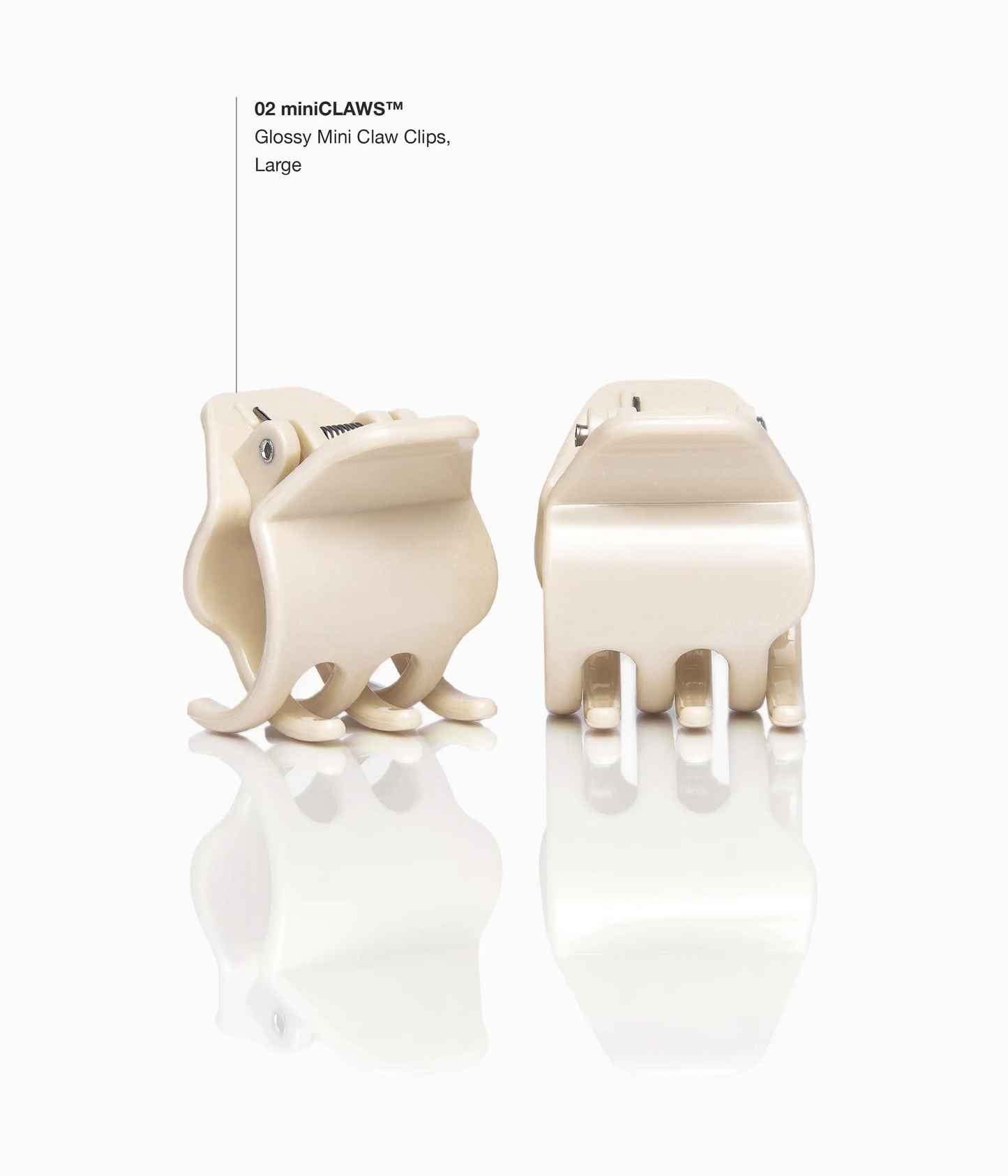 miniCLAWS™ Glossy Mini Claw Clips  in Vanilla Chai, 6 Pcs