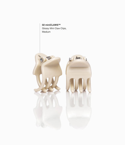 miniCLAWS™ Glossy Mini Claw Clips  in Vanilla Chai, 6 Pcs