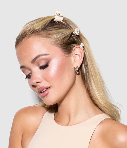 miniCLAWS™ Glossy Mini Claw Clips  in Vanilla Chai, 6 Pcs