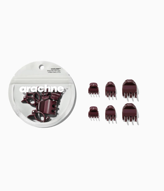 miniCLAWS™ Glossy Mini Claw Clips  in Black Cherry, 6 Pcs