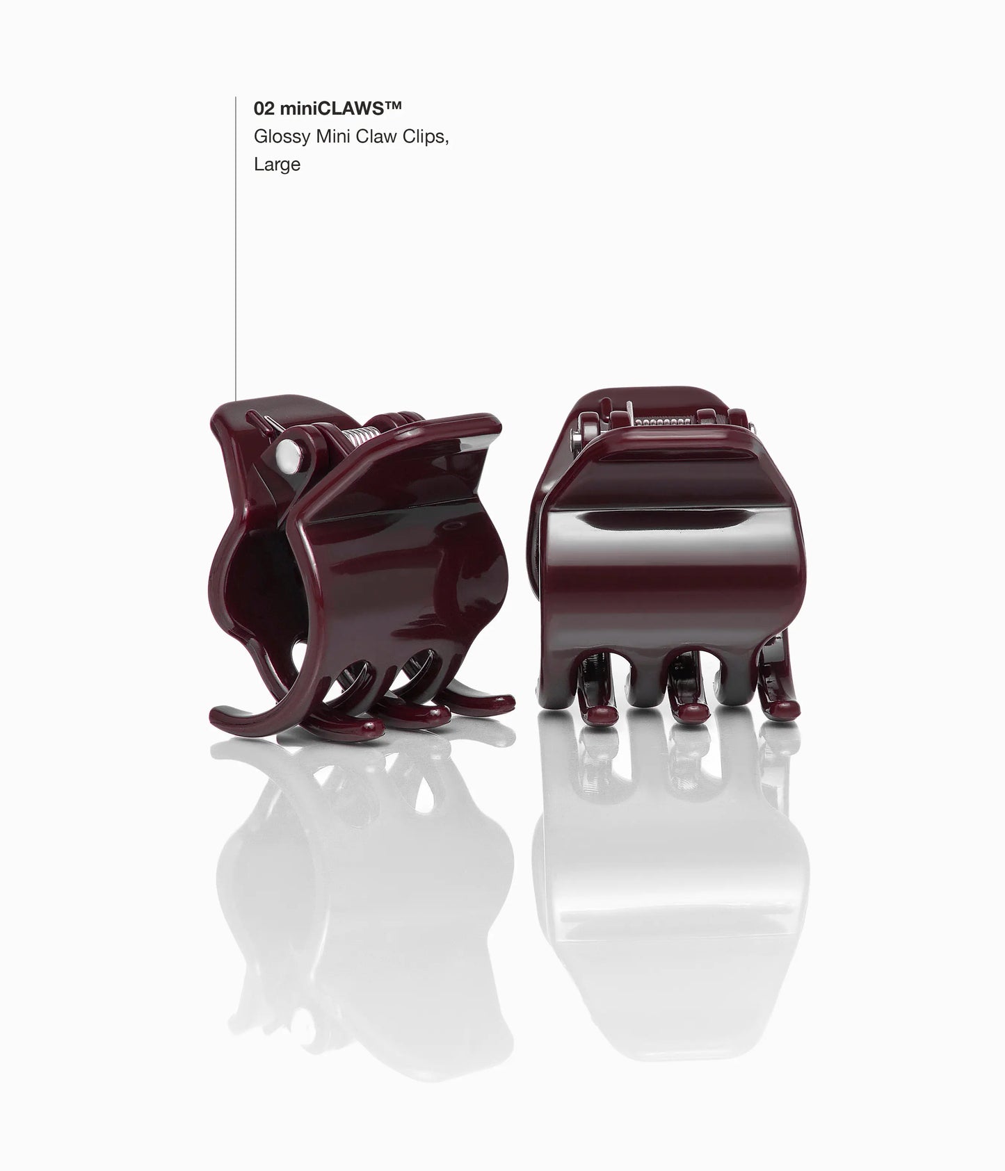 miniCLAWS™ Glossy Mini Claw Clips  in Black Cherry, 6 Pcs