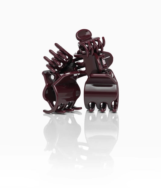 miniCLAWS™ Glossy Mini Claw Clips  in Black Cherry, 6 Pcs