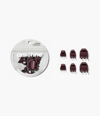 miniCLAWS™ Glossy Mini Claw Clips  in Black Cherry, 6 Pcs