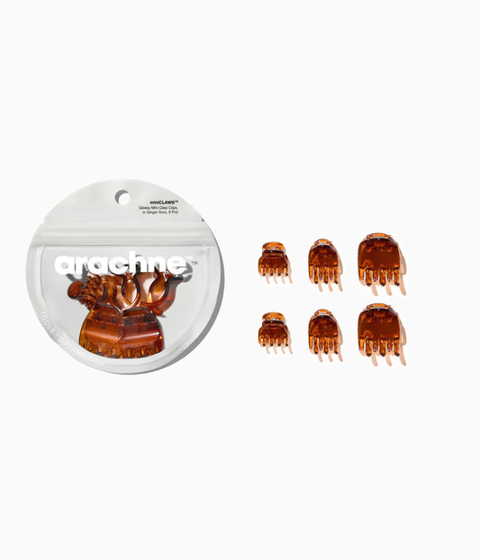 miniCLAWS™ Glossy Mini Claw Clips  in Ginger Root, 6 Pcs
