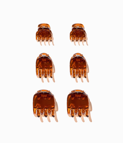 miniCLAWS™ Glossy Mini Claw Clips  in Ginger Root, 6 Pcs