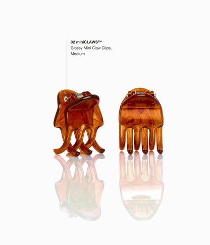 miniCLAWS™ Glossy Mini Claw Clips  in Ginger Root, 6 Pcs