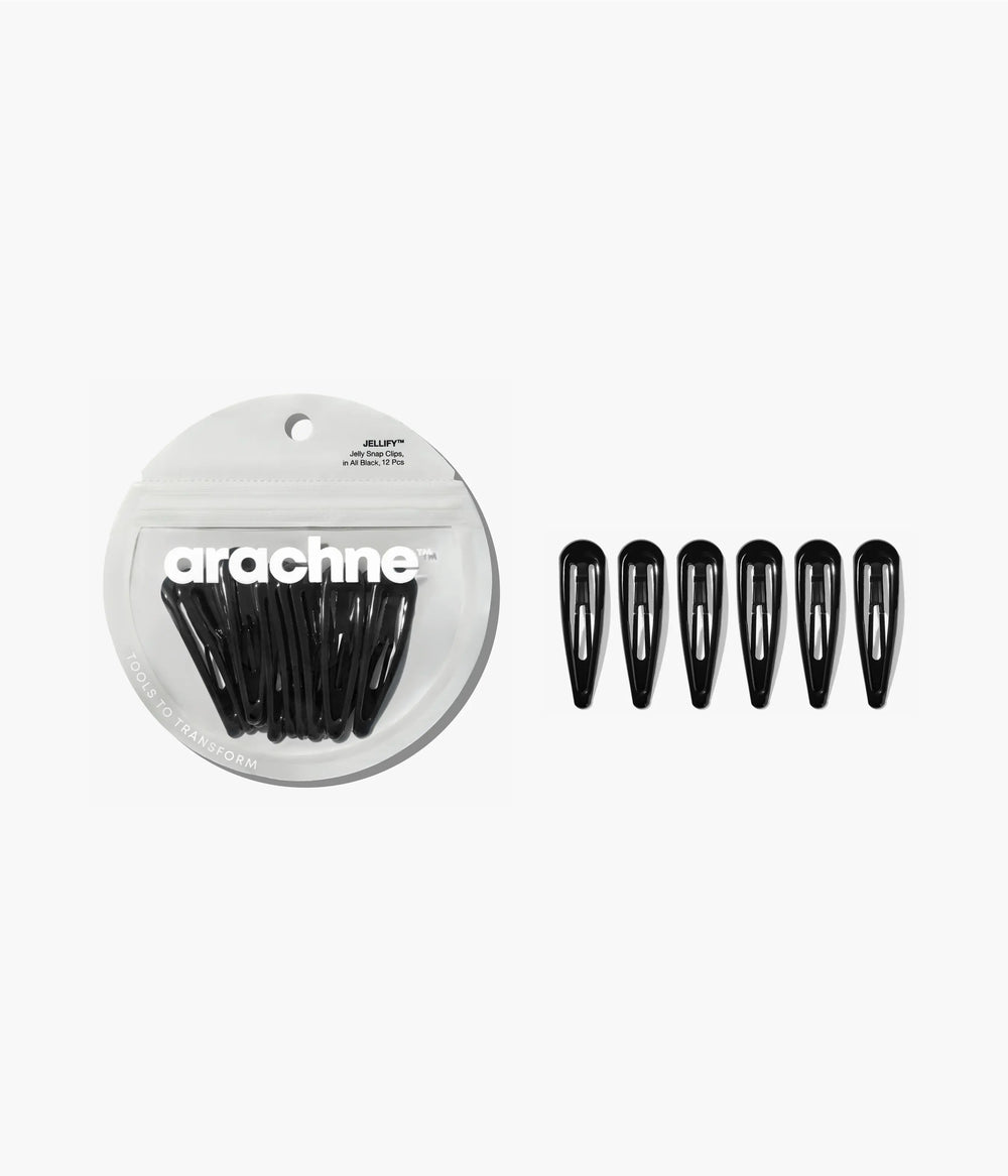 JELLIFY™ Jelly Snap Clips in All Black, 12 Pcs