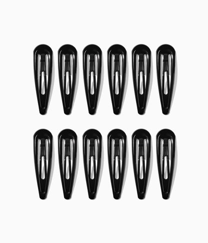 JELLIFY™ Jelly Snap Clips in All Black, 12 Pcs