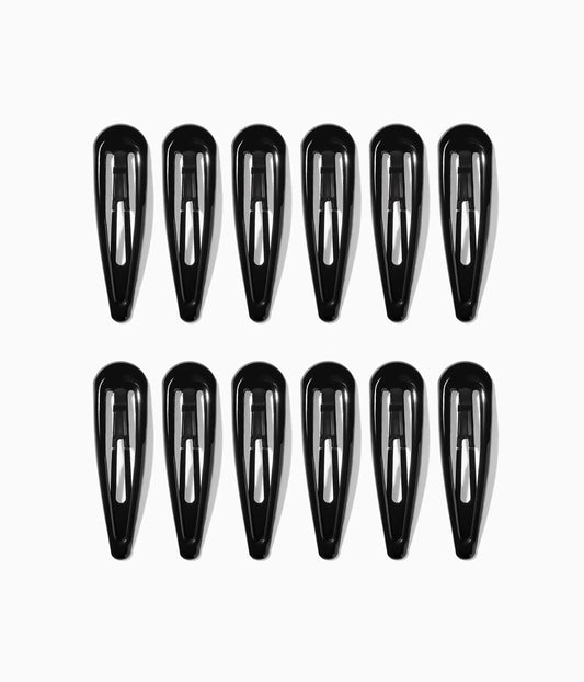 JELLIFY™ Jelly Snap Clips in All Black, 12 Pcs