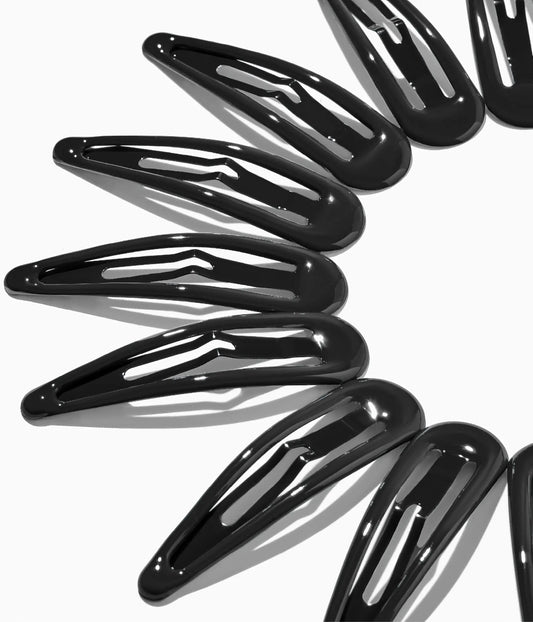 JELLIFY™ Jelly Snap Clips in All Black, 12 Pcs