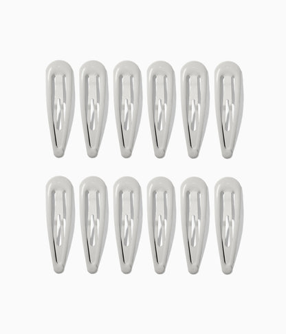 JELLIFY™ Jelly Snap Clips in Silver Fox, 12 Pcs