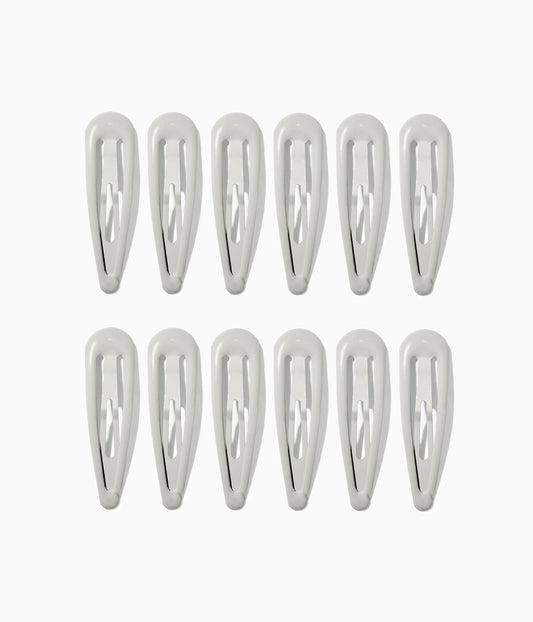 JELLIFY™ Jelly Snap Clips in Silver Fox, 12 Pcs