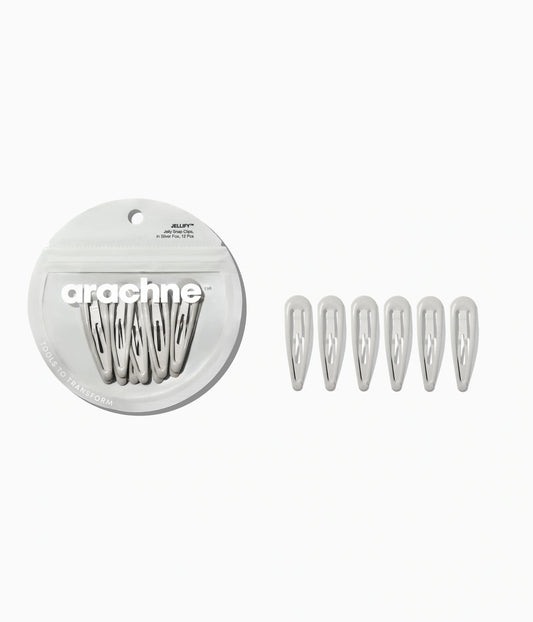 JELLIFY™ Jelly Snap Clips in Silver Fox, 12 Pcs