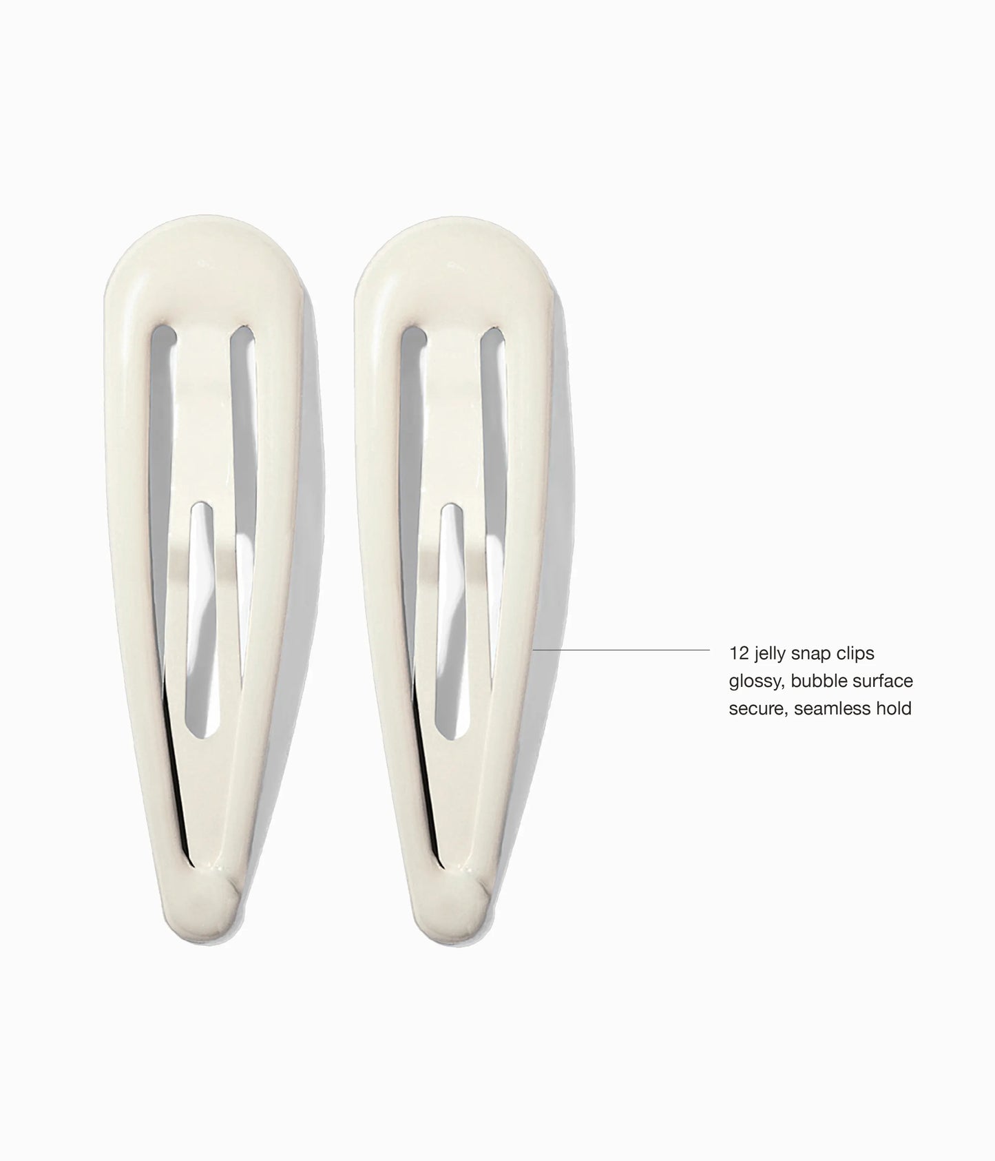 JELLIFY™ Jelly Snap Clips in Icy Platinum, 12 Pcs