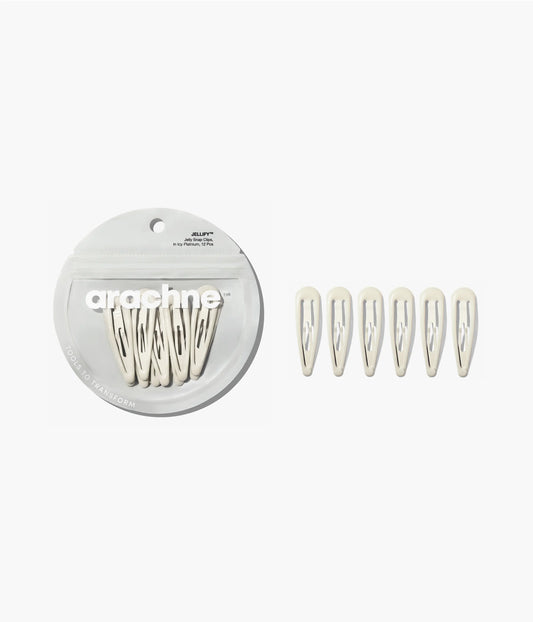 JELLIFY™ Jelly Snap Clips in Icy Platinum, 12 Pcs