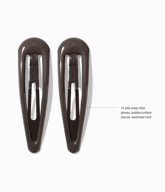 JELLIFY™ Jelly Snap Clips in Glossy Espresso, 12 Pcs