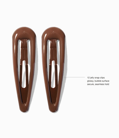 JELLIFY™ Jelly Snap Clips in Chocolate Glaze, 12 Pcs