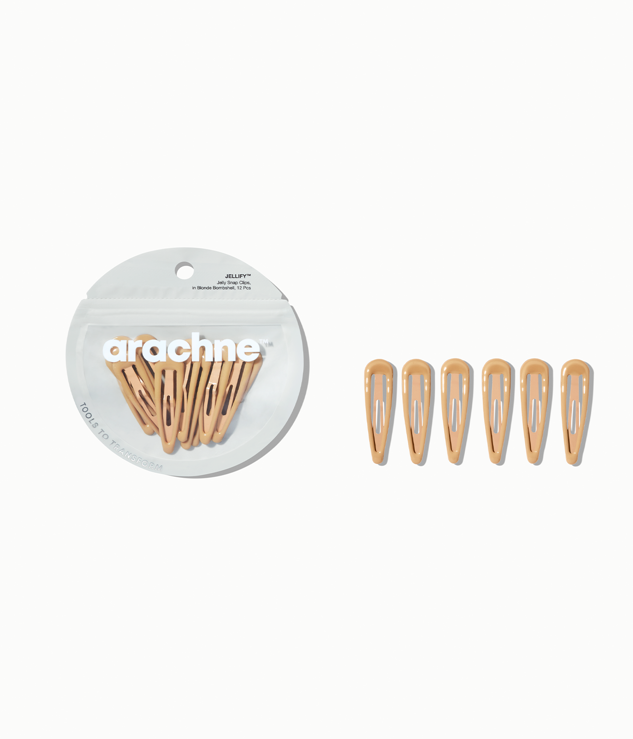 JELLIFY™ Jelly Snap Clips in All Black, 12 Pcs