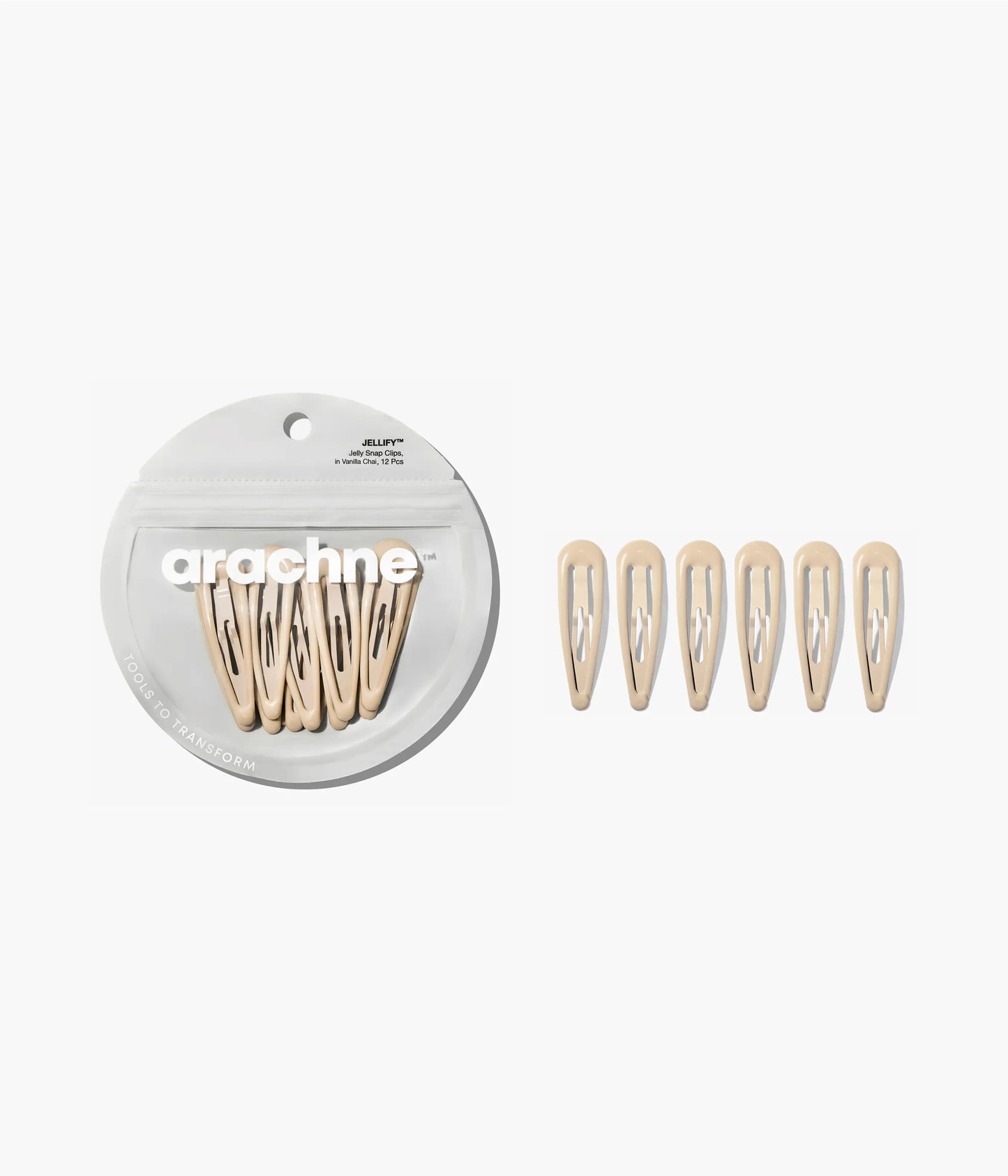 JELLIFY™ Jelly Snap Clips in Vanilla Chai, 12 Pcs