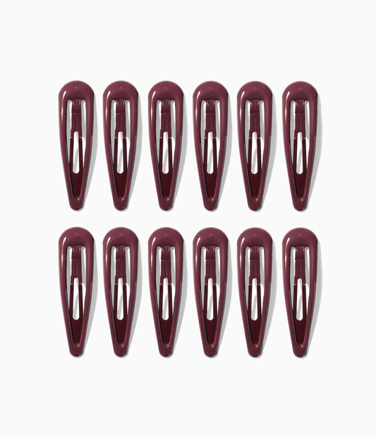 JELLIFY™ Jelly Snap Clips in Black Cherry, 12 Pcs