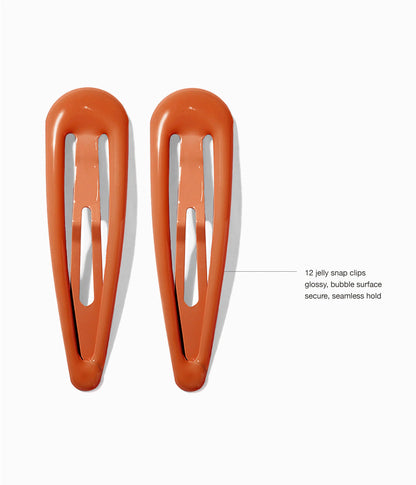 JELLIFY™ Jelly Snap Clips in Ginger Root, 12 Pcs