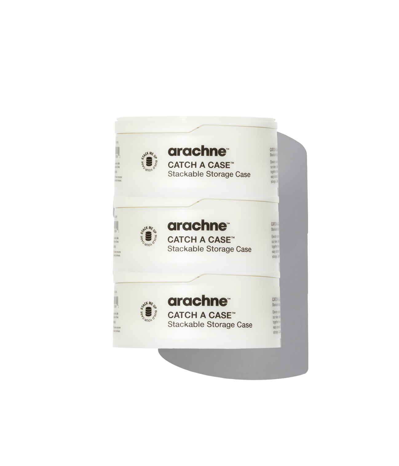 CATCH A CASE™ TRIO Stacked Storage Cases in Cloudstone, 3 Pcs