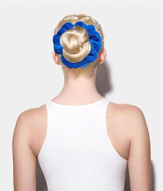 RainDrop Plush Towel Scrunchie with Clip On Carabiner