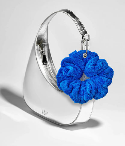 RainDrop Plush Towel Scrunchie with Clip On Carabiner