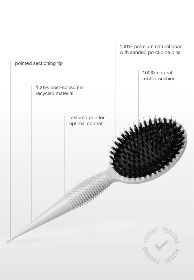 SmoothBoost™ GLOSS-INFUSION™ Natural Boar Hairbrush, Medium to SmoothBoost™ GLOSS-INFUSION™ Natural Boar Hairbrush, Medium to
